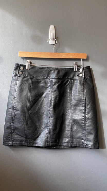 Faux Leather Mini Skirt