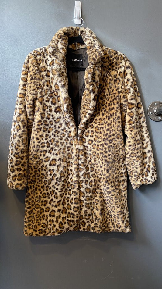 Faux Fur Leopard Coat