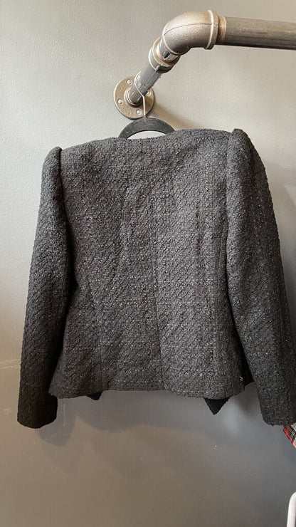 Puff Shoulder Tweed Crop Jacket