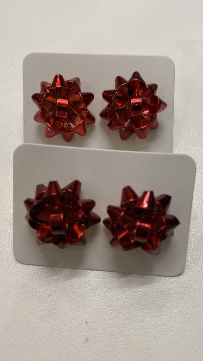 Holiday Bow Stud Earrings