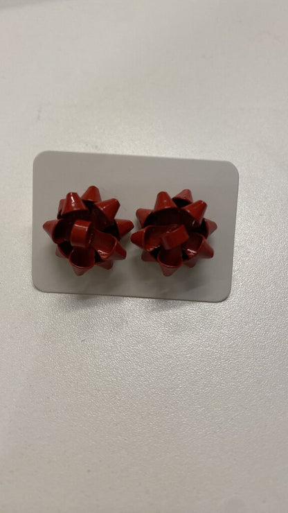 Holiday Bow Stud Earrings