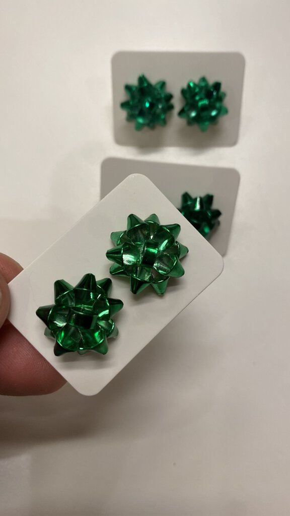Holiday Bow Stud Earrings