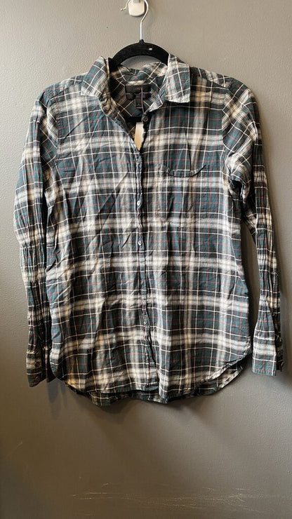 Tissue Plaid Button Up