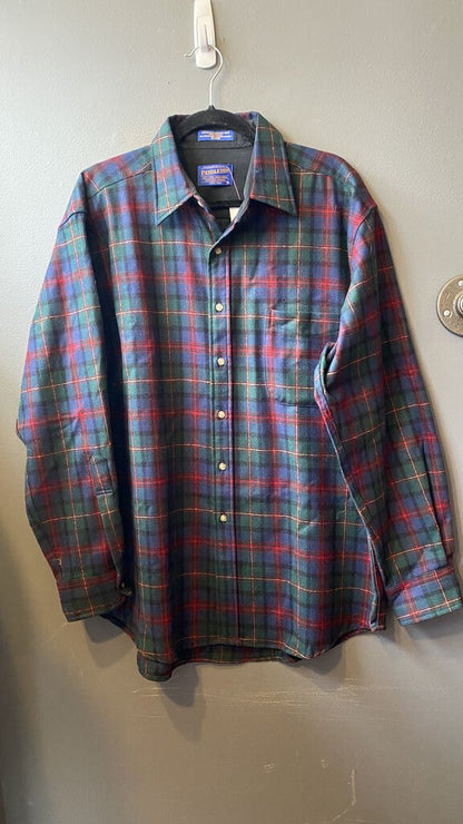 Wool Plaid Button Up