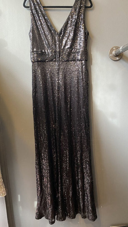 Sequin Surplice Maxi Gown