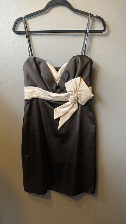 Vintage Satin Bow Mini Dress