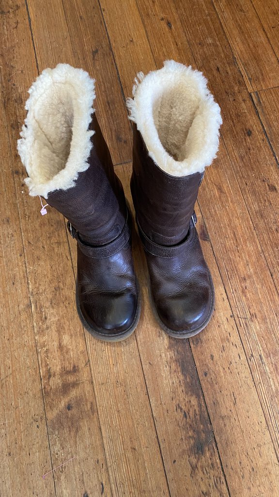 Leather Shearling Boots