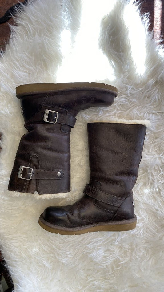 Leather Shearling Boots