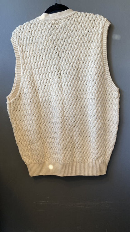 Cotton Woven Sweater Vest