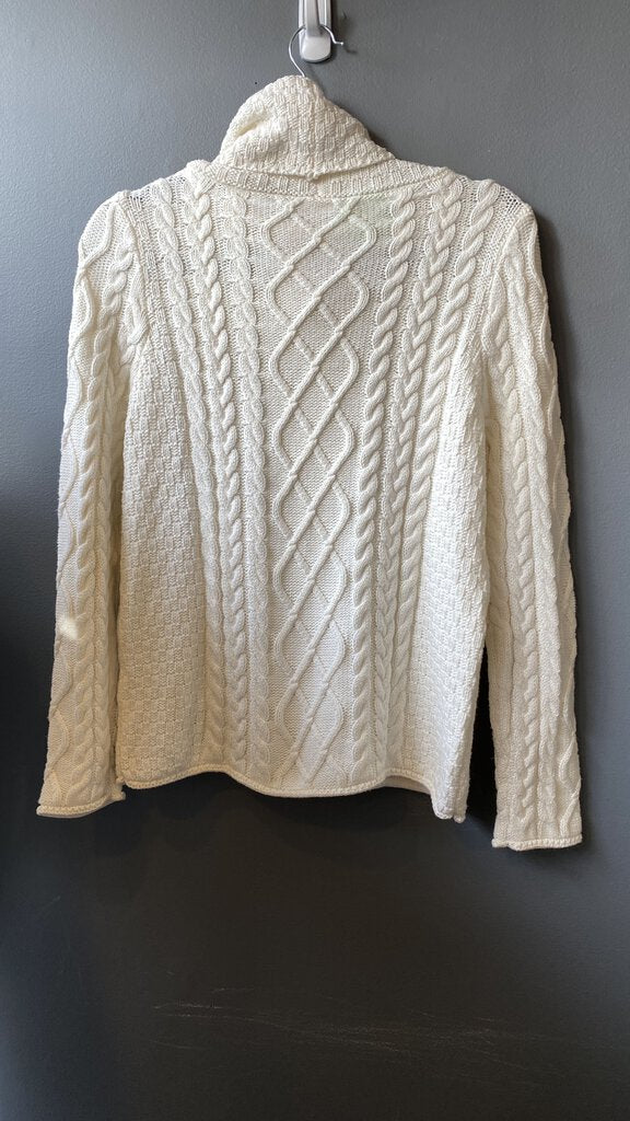 Cableknit Turtleneck Sweater