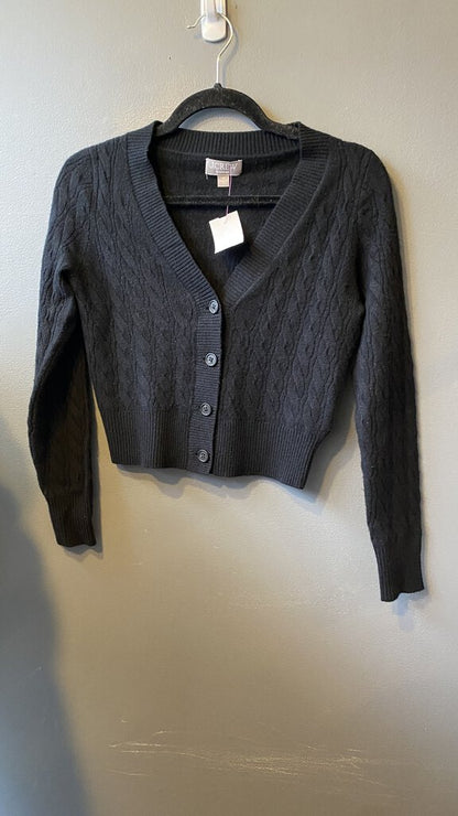 Cashmere Cableknit Crop Cardigan