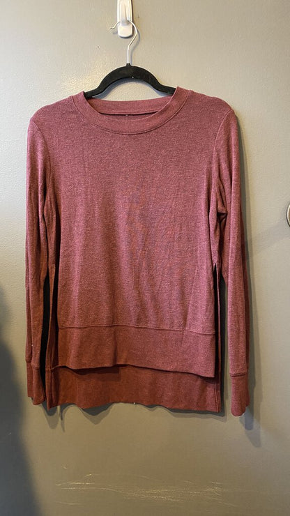 Split Hem Crewneck Top