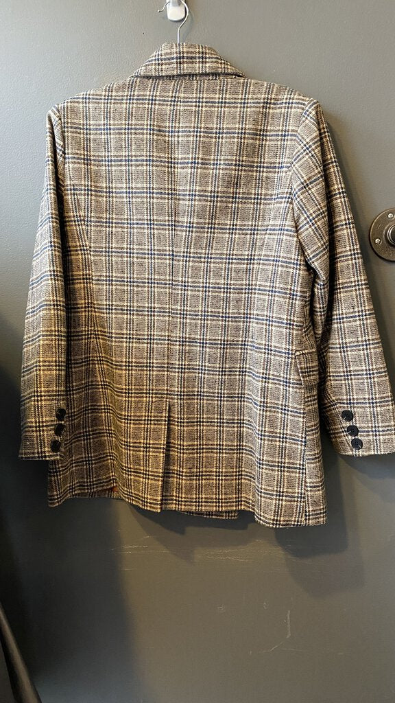 Plaid Blazer Coat