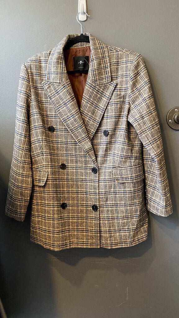 Plaid Blazer Coat