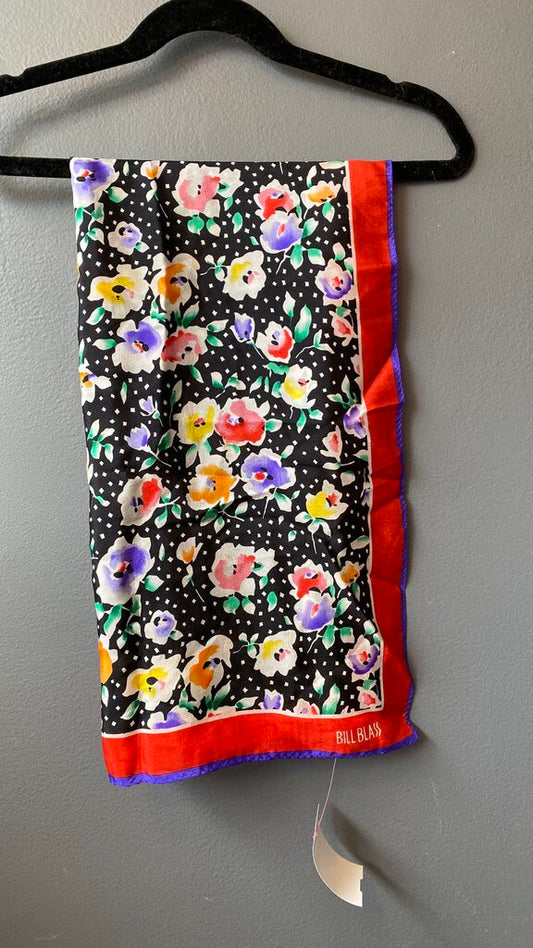 Vintage Floral Silk Scarf