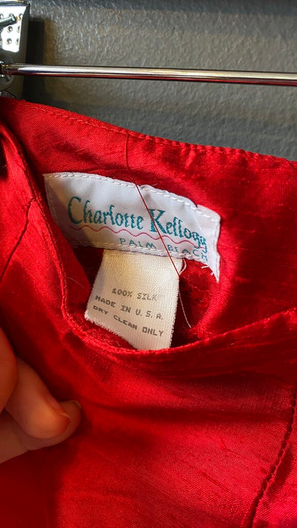 Raw Silk High Rise Pants