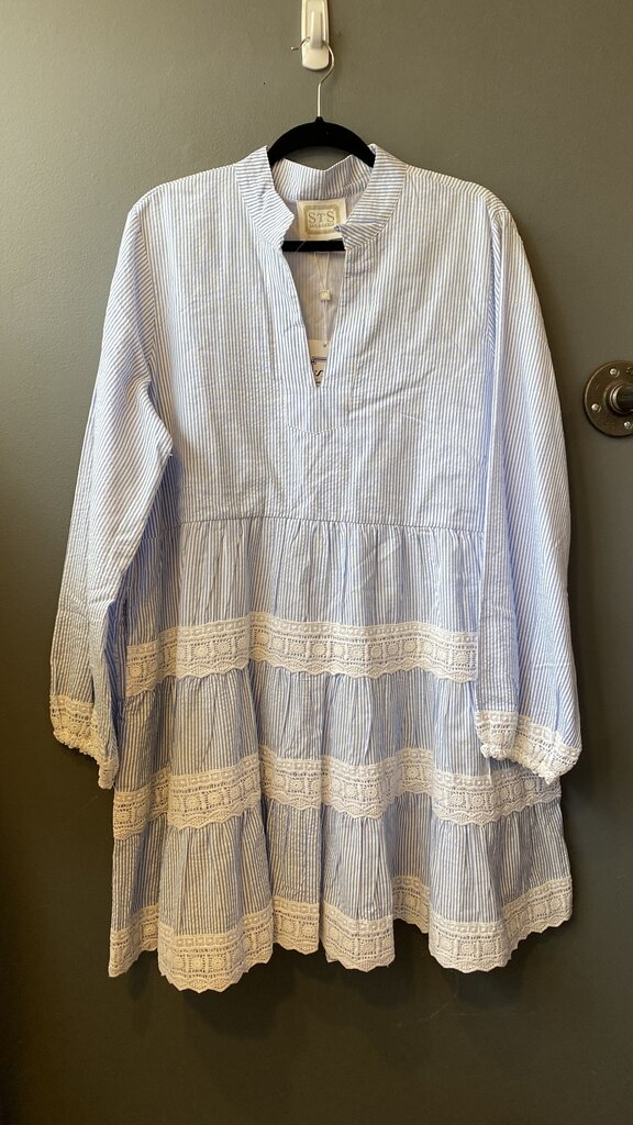 Seersucker Eyelet Dress