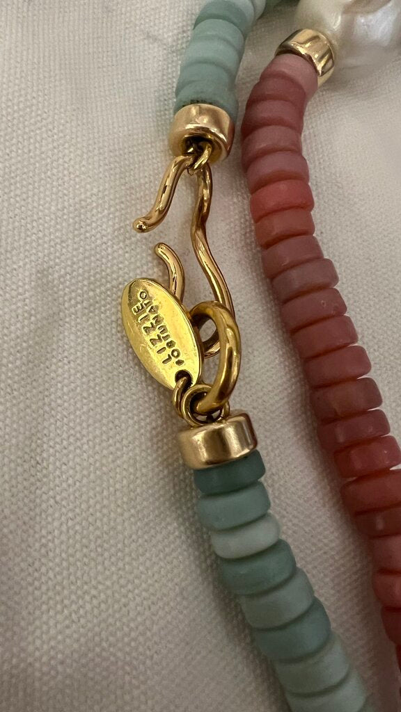 Color Field Pearl Stone Necklace