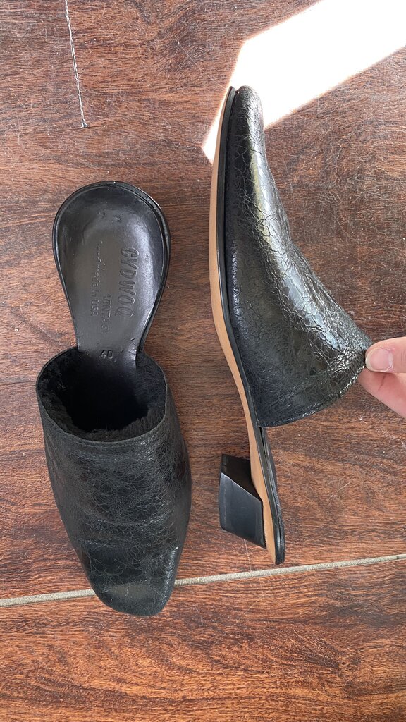 Shearling Kitten Mules