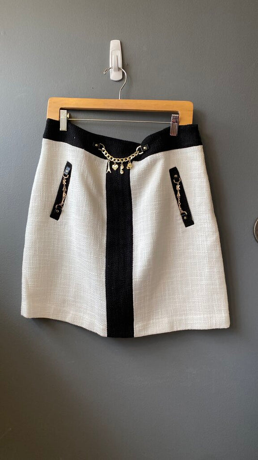 Charm Detail Tweed Skirt