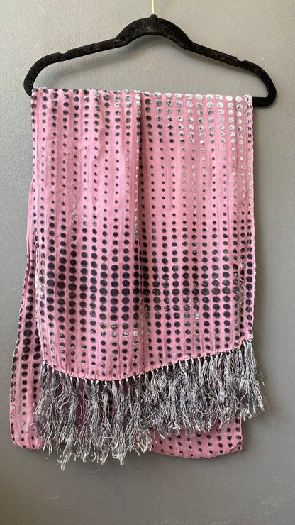 Hand-made Velvet Dot Scarf