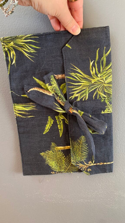Palm Tree Tie Pouch Clutch