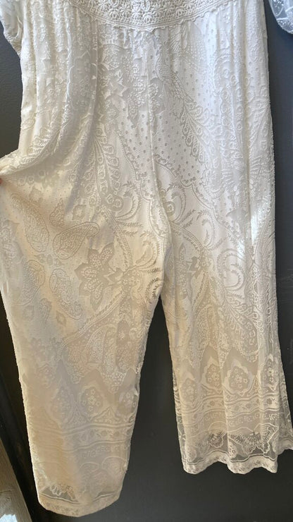 Burnout Lace Off the Shoulder Jumpsuit