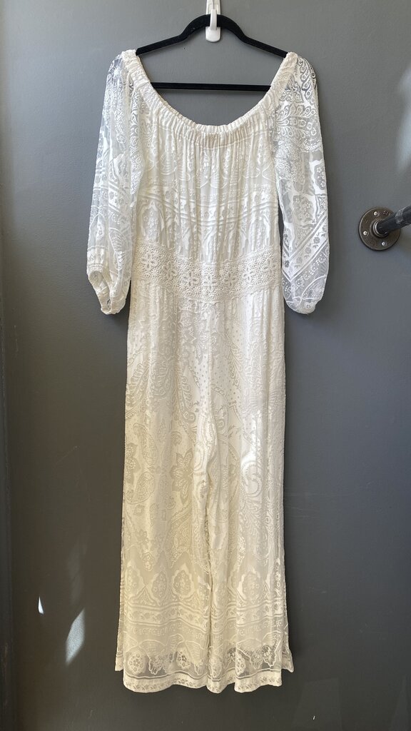 Burnout Lace Off the Shoulder Jumpsuit