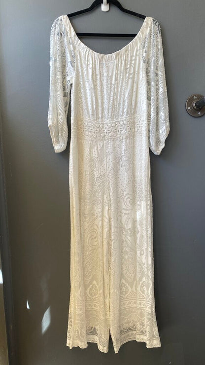 Burnout Lace Off the Shoulder Jumpsuit