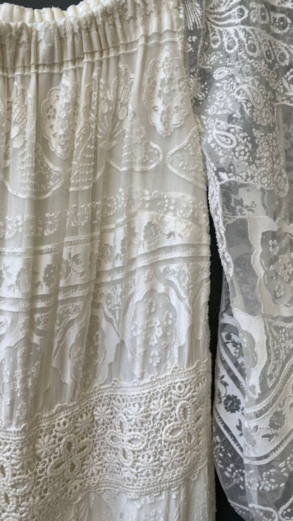 Burnout Lace Off the Shoulder Jumpsuit