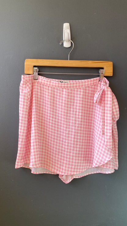 Gingham Wrap Skort