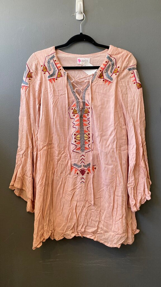 Embroidered Mini Dress