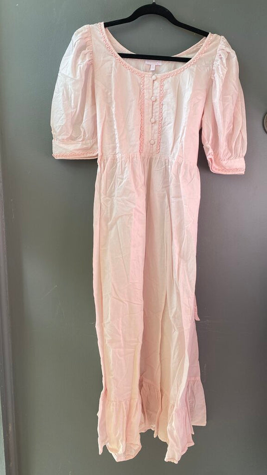 Scallop Trim Midi Dress