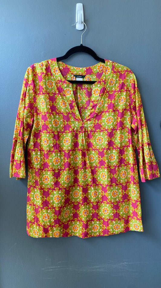 Cotton Print Popover Tunic