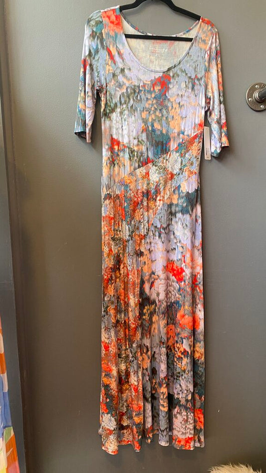 Watercolor Jersey Maxi Dress
