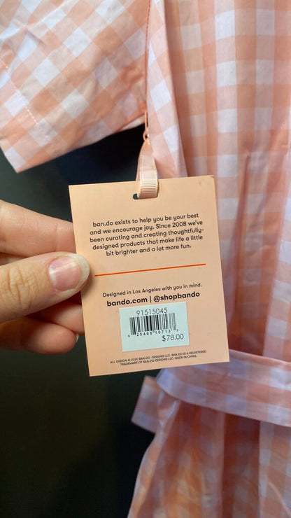 Gingham Pearl Button Romper