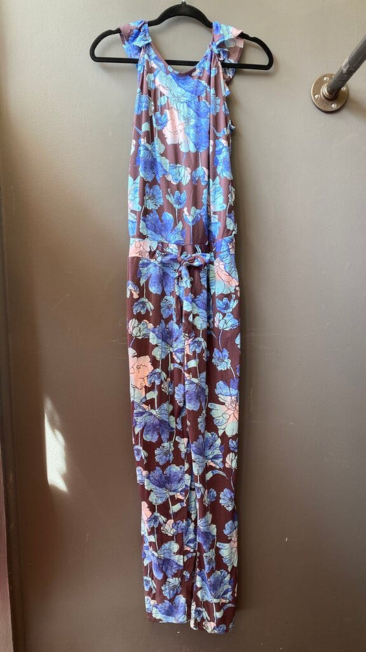 Drawstring Floral Jumpsuit