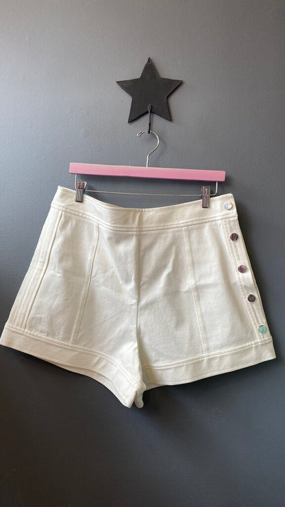 Button Side High Rise Shorts