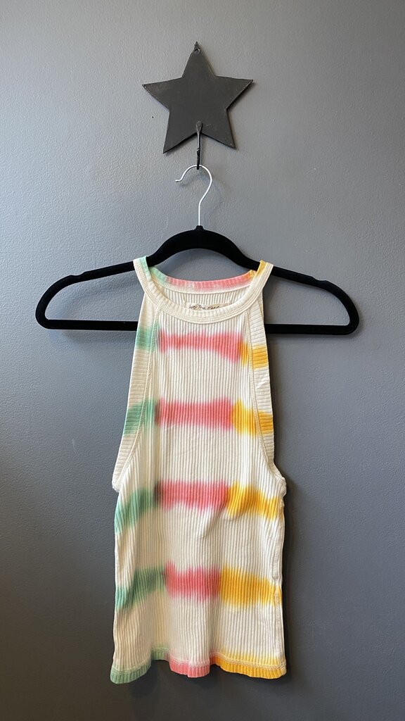 High Neck Ribbed Tie Dye Tank