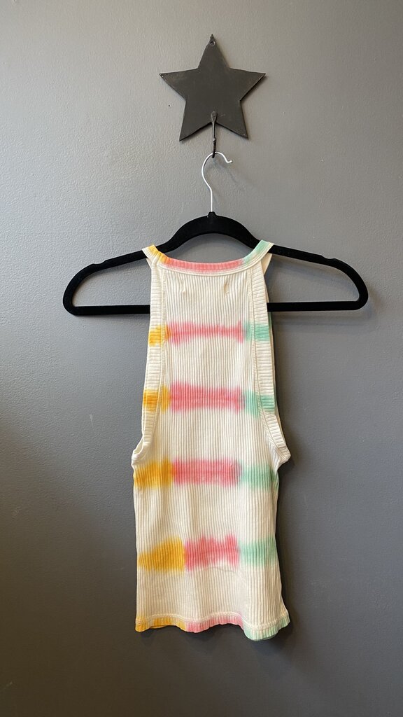 High Neck Ribbed Tie Dye Tank