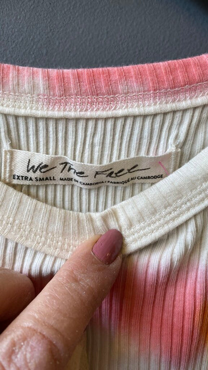 High Neck Ribbed Tie Dye Tank