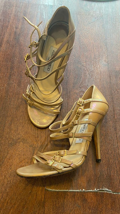 Patent Strappy Heels