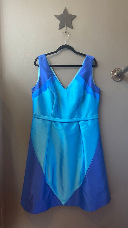 Satin Fit Flare Dress