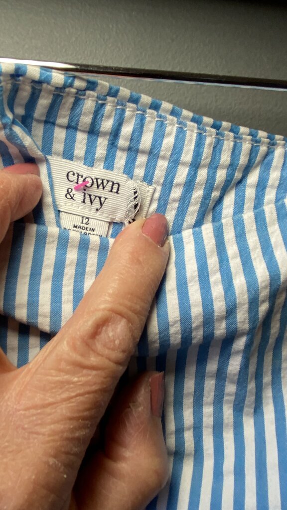 Seersucker Faux Wrap Skort