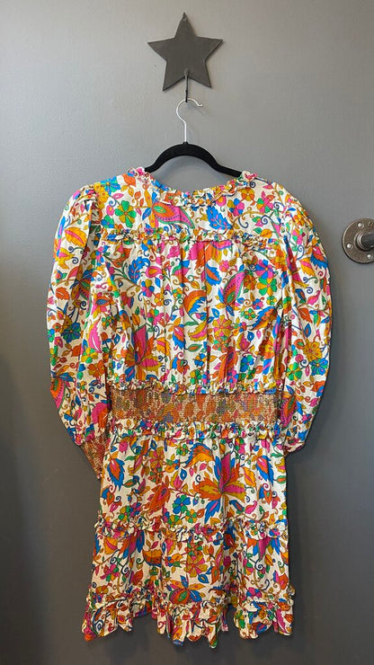 Smocked Waist Longsleeve Dress