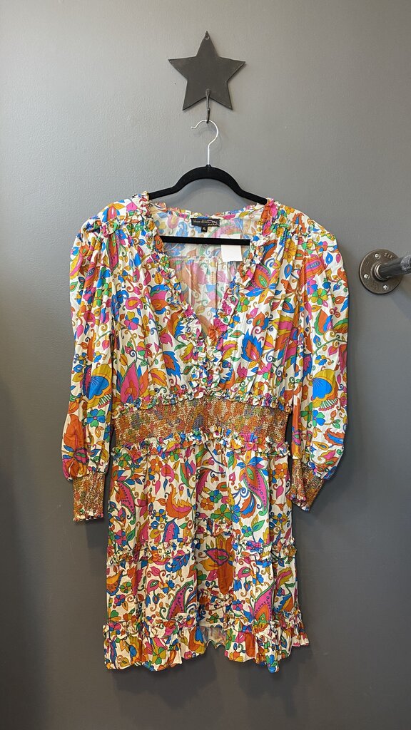 Smocked Waist Longsleeve Dress
