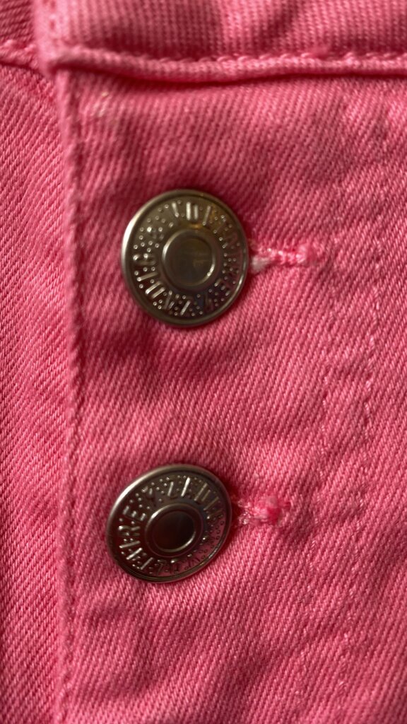Button Fly Pink Jeans