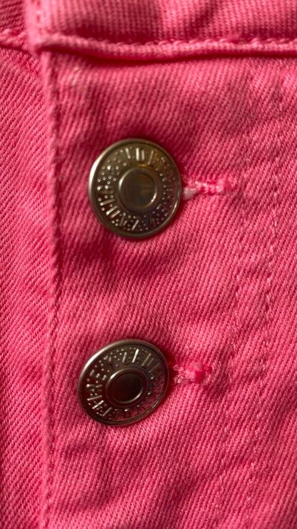 Button Fly Pink Jeans