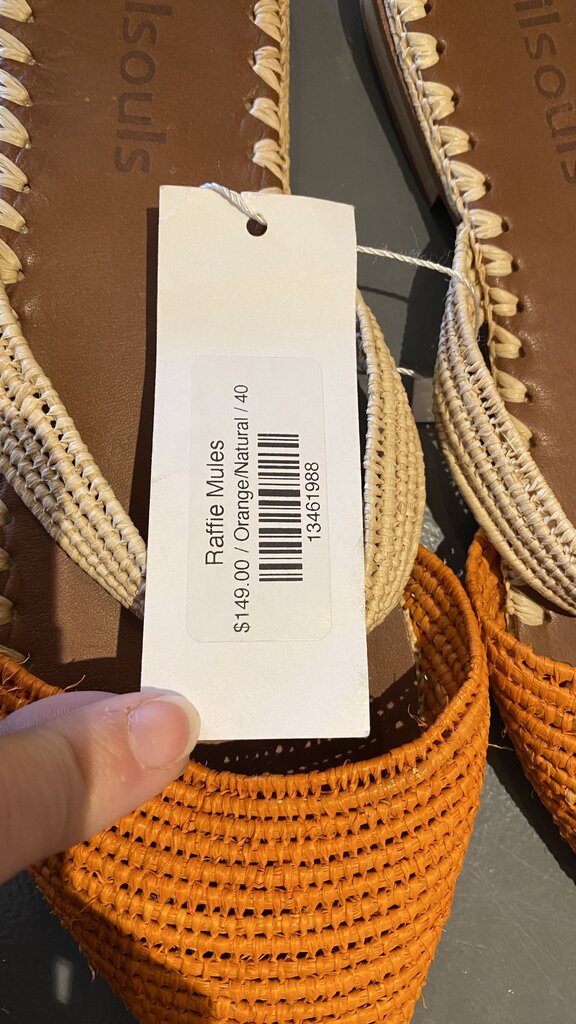 Rattan Maryjane Mule Slides