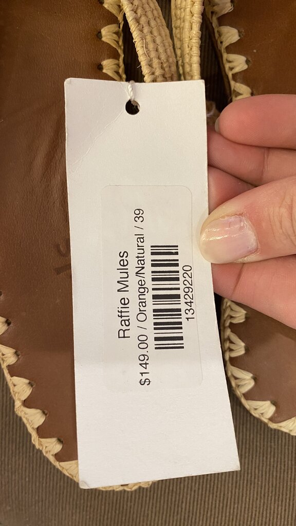 Rattan Maryjane Mule Slides